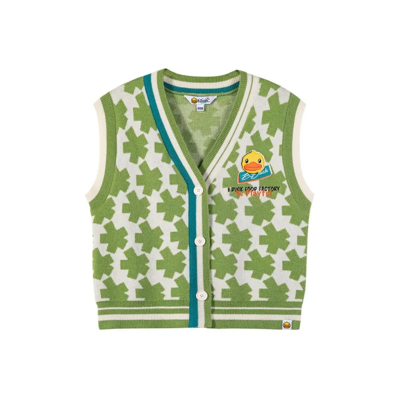 B.Duck Tank Tops Women's Green All Over Print-0