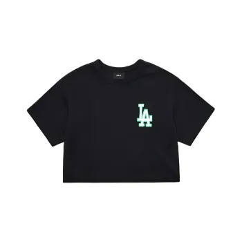 MLB Los Angeles Dodgers Crop Tops Women's Black