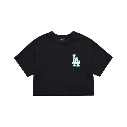 MLB Los Angeles Dodgers Crop Tops Women's Black