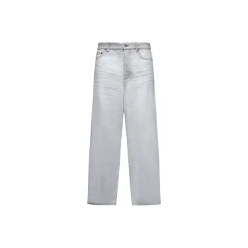 Balenciaga Logo Label Wide Leg Jeans