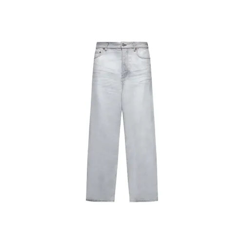 Balenciaga Logo Label Wide Leg Jeans