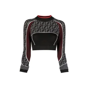 FENDI Crop Tops Women's Black