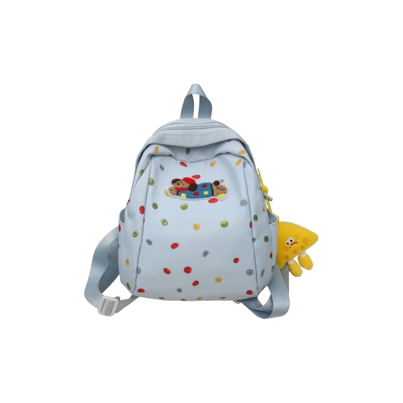 LUVISTRUE Nylon Backpack Regular Women's White/Yellow/Blue-12