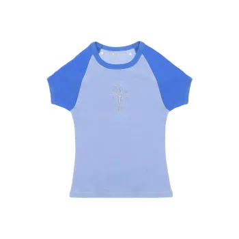Chrome Hearts Crop Tops Women's Blue