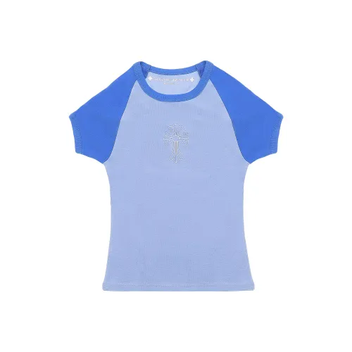 Chrome Hearts Crop Tops Women's Blue
