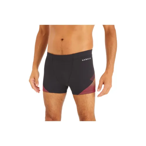 DECATHLON 500 Series Swimming Shorts Men's Black Orange