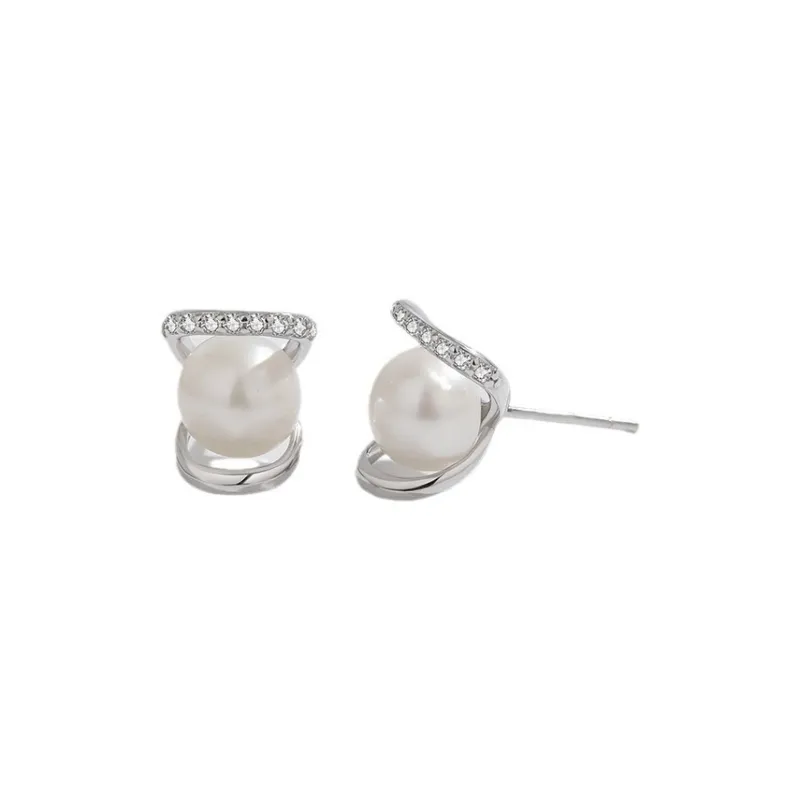 ZHENZHUAOMI Pearl Stud Earrings Women's-0