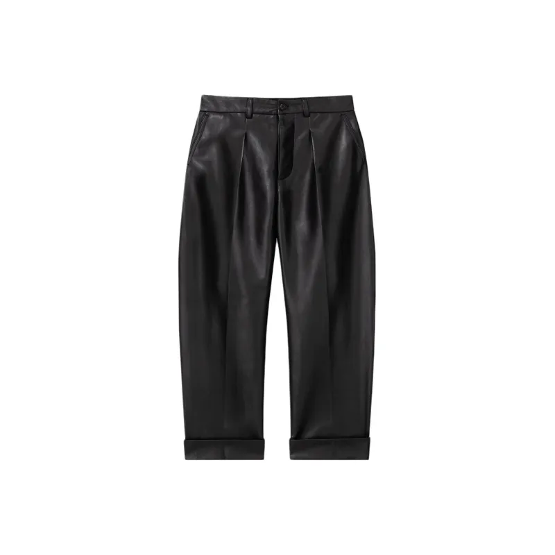 NANUSHKA Straight leg Leather Trousers-0