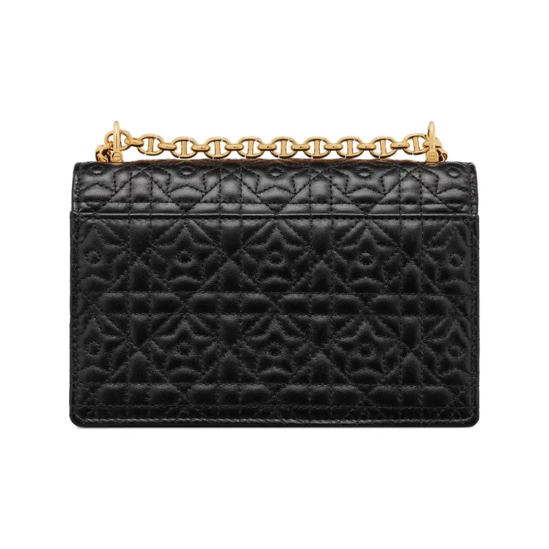 DIOR Miss Caro Sheepskin Shoulder Bag Mini Women's Black-3