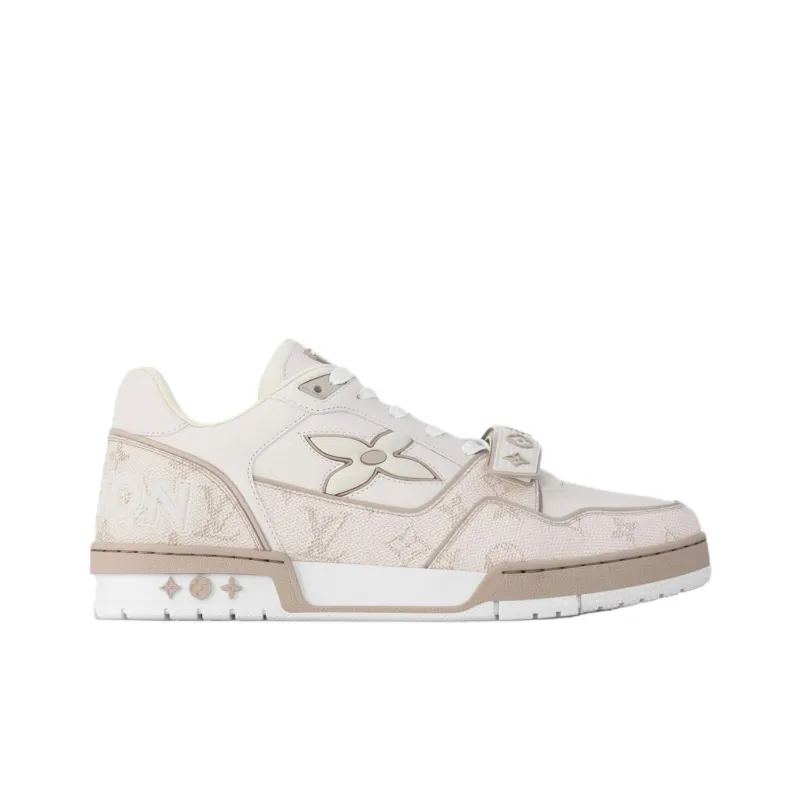 LOUIS VUITTON Low Top Skateboard Shoes Unisex Ecru-1
