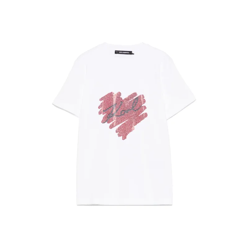 KARL LAGERFELD / Karl Lagerfeld Jeans Logo heart T shirt-0