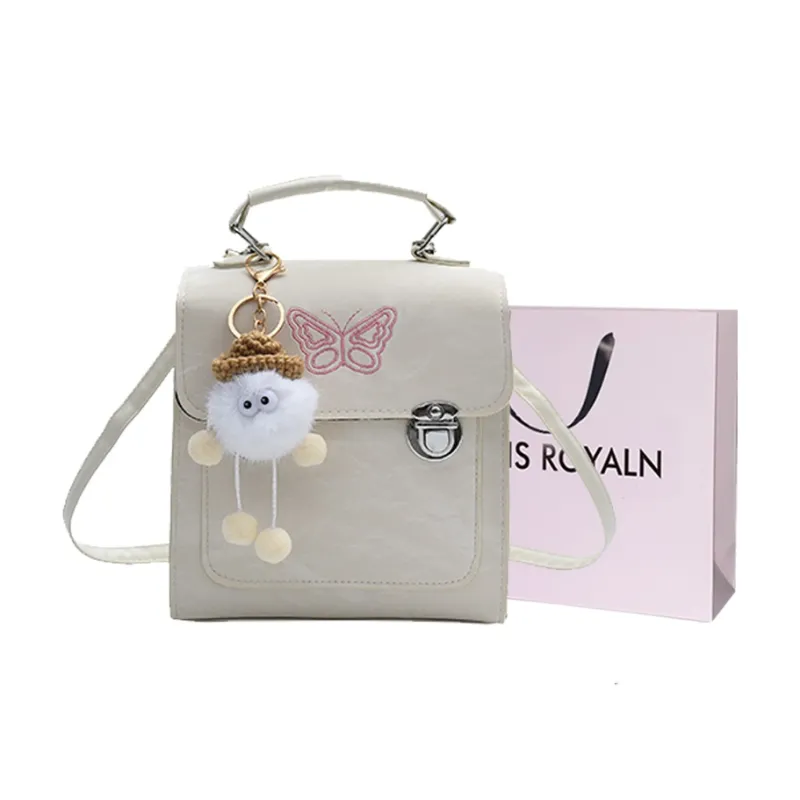 LOUIS ROYALN PU Backpack Women's Black/White/Pink/Silver/Green-5