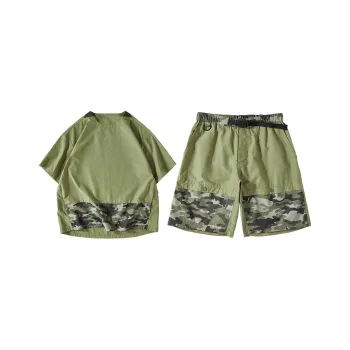 SET FUNS Style Casual Sportswear Summer Unisex Camouflage