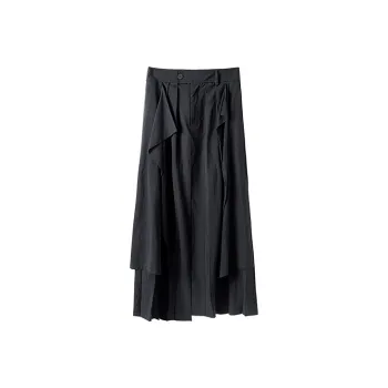HUANXIANGZHE Skirt Unisex Black