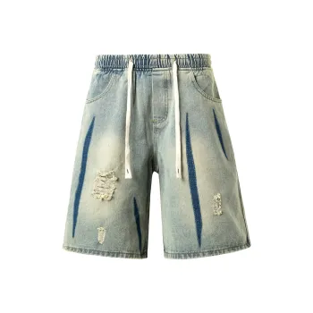 NOTFORMAD Denim Shorts Unisex Vintage Blue
