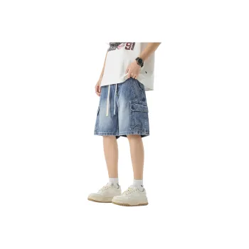 Menglaini Denim Shorts Unisex