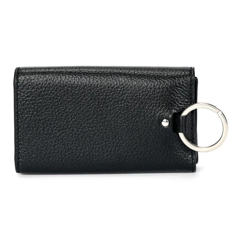 Balenciaga Calfskin Key Pouch Men Black-2