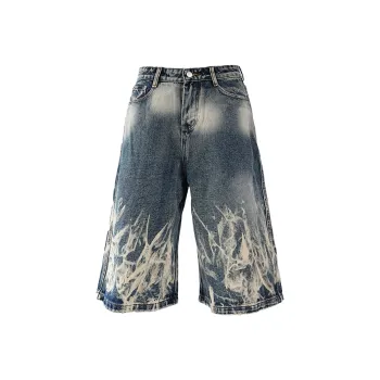 WIIPSOLID Denim Shorts Unisex Blue