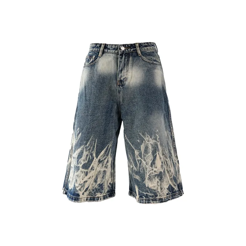 WIIPSOLID Denim Shorts Unisex Blue-0