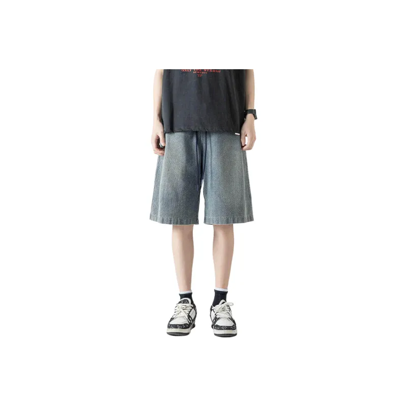 WARNING LIGHT Denim Shorts Unisex-0