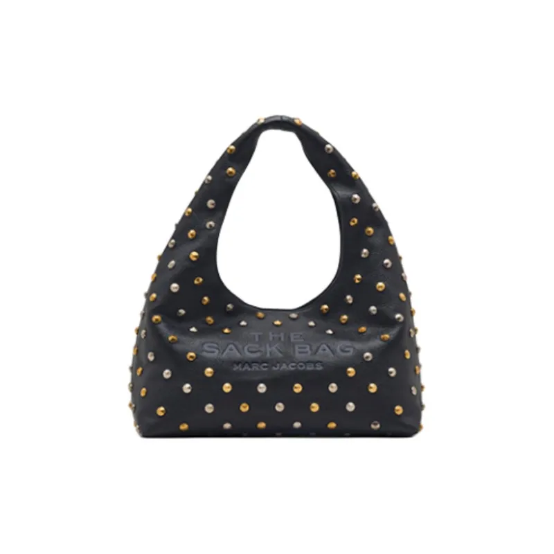 MARC JACOBS Cow Leather Shoulder Bag Medium Size Women's Black-0