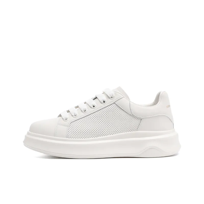 15 MINS Low Top Skateboard Shoes Men's White-0