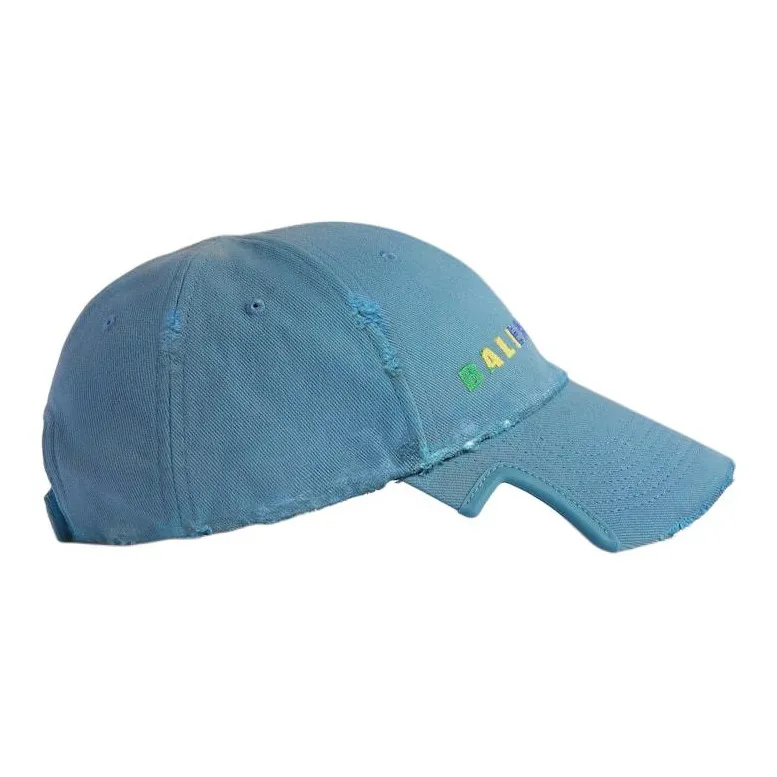 Balenciaga Cotton Baseball Caps Unisex Blue-2