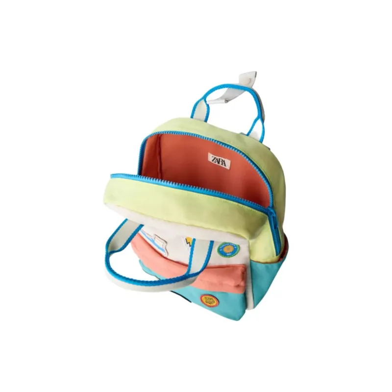 ZARA Cotton Backpack Kids' Blue-3