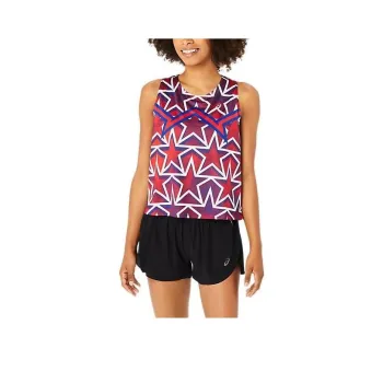 Asics Nations Run Tank Tank Tops Women's Purple