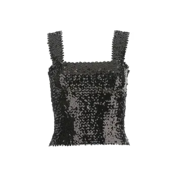 SAINT LAURENT Sequin Sleeveless Top
