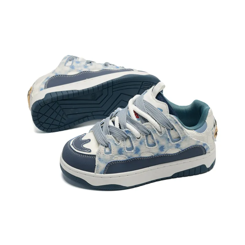 Anime Story Slip Resistant, Abrasion Resistant, Lightweight, Breathable Low Top Skateboard Shoes Women's-19