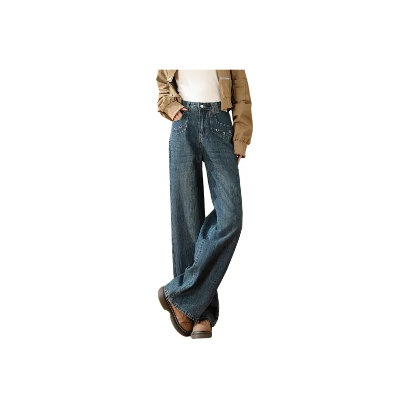 TERRE BLEUE Jeans Loose Fit Women's Dark Blue-1