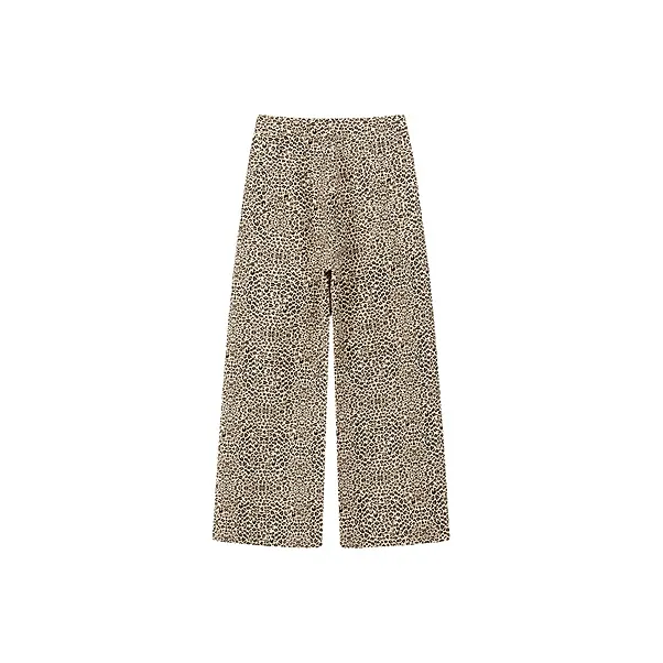 CHUU Casual Pants Women's Leopard Print Coffee-2