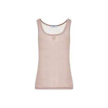 PRADA Logo Detailed Sleeveless Top