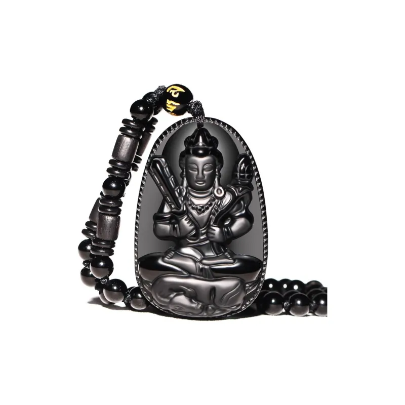 Moon Jewelry Natural Obsidian Jade Necklaces Unisex-1