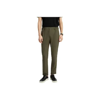 DIKENI Casual Pants Men's Green Plaid