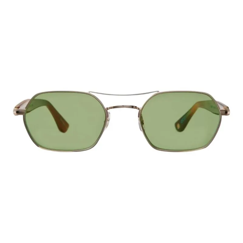 GARRETT LEIGHT Acetate Metal Aviator Sunglasses Unisex Gold-1