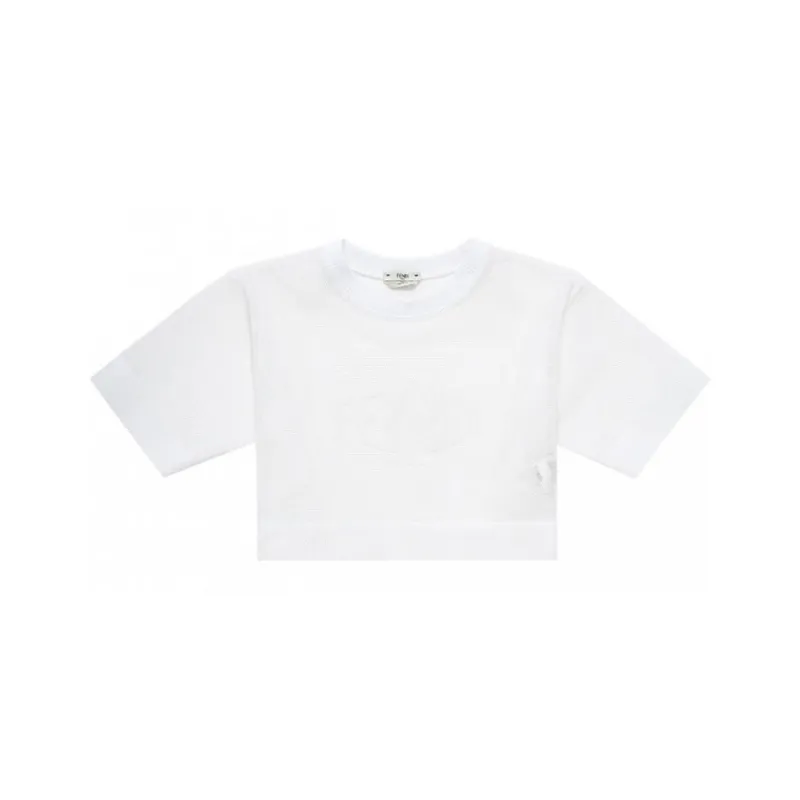 FENDI Crop Tops Women's White-0