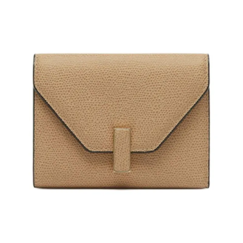 Valextra Iside Calfskin Wallet Men's Beige-0