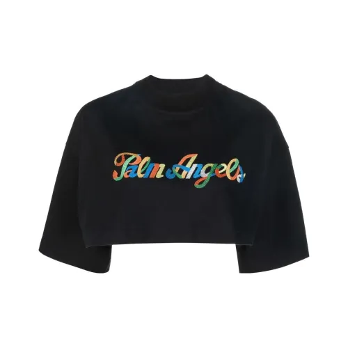 PALM ANGELS Crop Tops Women's Black