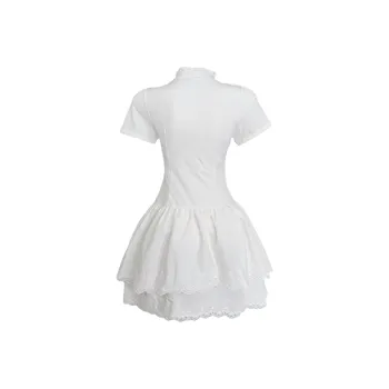 Manekniv Short Sleeved Dress Women's White