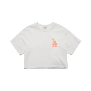 MLB Base Logo Crop Tops Women's White