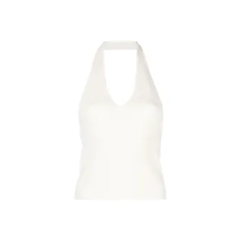Reformation Carol Ribbed Halterneck Tank Top