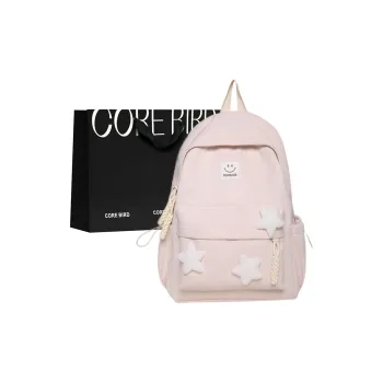 CORE BIRD Nylon Backpack Women's Ecru/Black/Pink/Yellow/Green