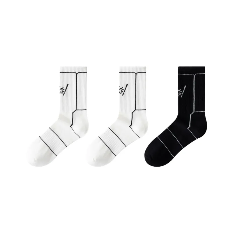 H YXIANG Mid Calf Socks Men's 3 Pack-4