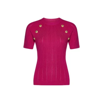 BALMAIN FW22 Sweater Women's Red