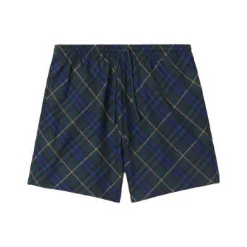 Burberry Checkered Drawstring Swim Shorts