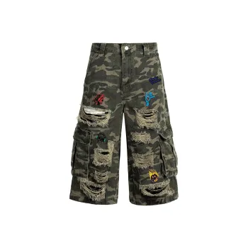 DUKE+DEXTER Denim Shorts Unisex Camouflage