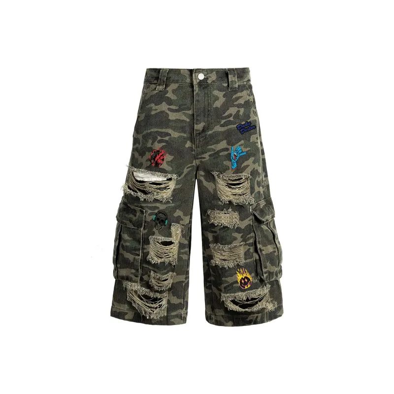 DUKE+DEXTER Denim Shorts Unisex Camouflage-0