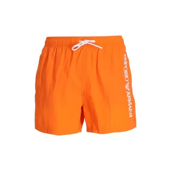 EMPORIO ARMANI Logo embroidered Swim Shorts